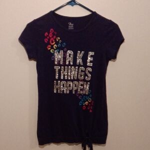 Navy Blue Graphic Tee - Make Things Happen